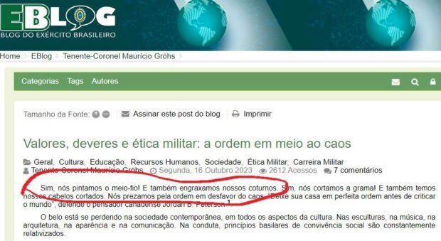 Em Canal Do Exercito Texto Sobre Pintar Meio Fio Surpreendeu Ao