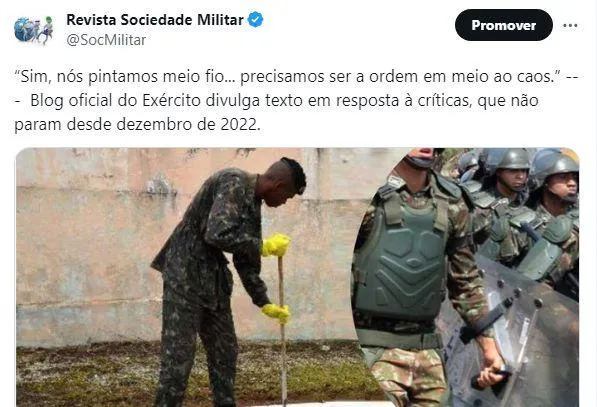 Em Canal Do Exercito Texto Sobre Pintar Meio Fio Surpreendeu Ao