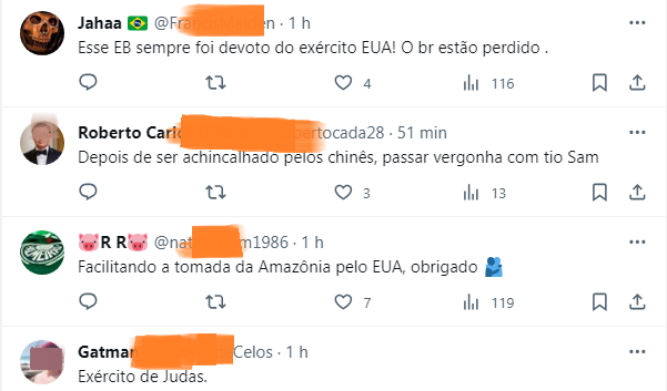 As redes sociais do Exército Brasileiro estão ruindo: entenda a causa da  catastrófica taxa de engajamento do Twitter, mesmo com 2 milhões de  seguidores no perfil - Revista Sociedade Militar