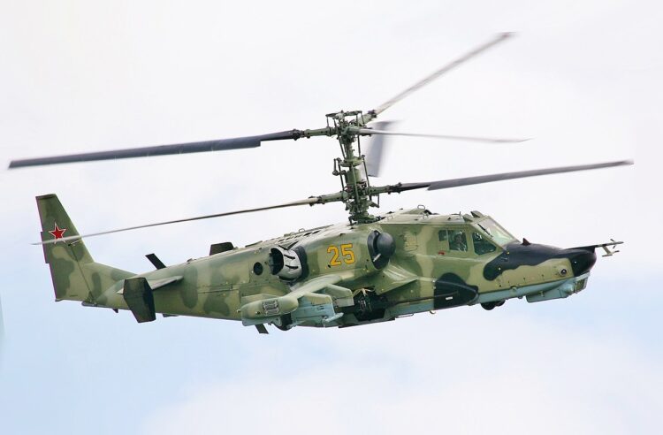 Kamov Ka-52 Alligator. Exército ucraniano já conseguiu derrubar pelo menos 58 unidades dessa aeronave. Foto: Divulgação