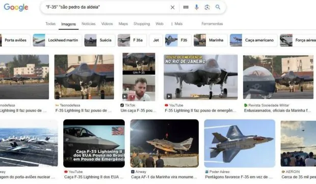 Aeronave militar dos EUA no Brasil -imagem de tela do google images