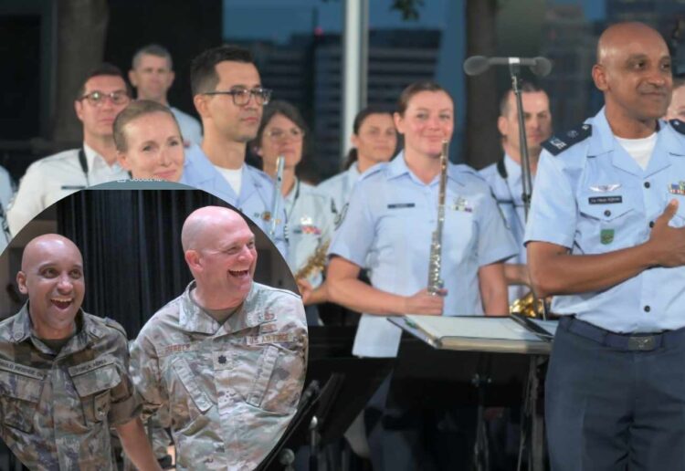 Evento nos Estados Unidos com a participação de militares brasileiros - Brazilian Air Force Symphony Orchestra performs at U.S. Air Force 77th birthday concert