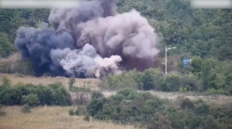 Explosões que marcam o fim da paz: o que a Coreia do Norte busca com a destruição das estradas? Foto: Ministério da Defesa da Coreia do Sul / Divulgação