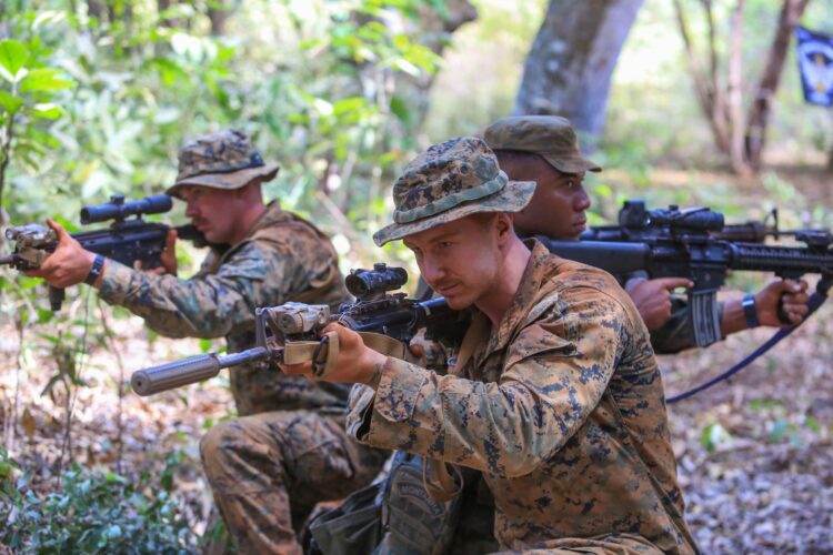 Exército em ação conjunta com Marines dos EUA. Foto: SG Menezes / Marinha do Brasil